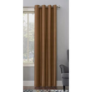Sun Zero Blackout Duran Grommet Top Curtain Panel Brown 50"x95"#